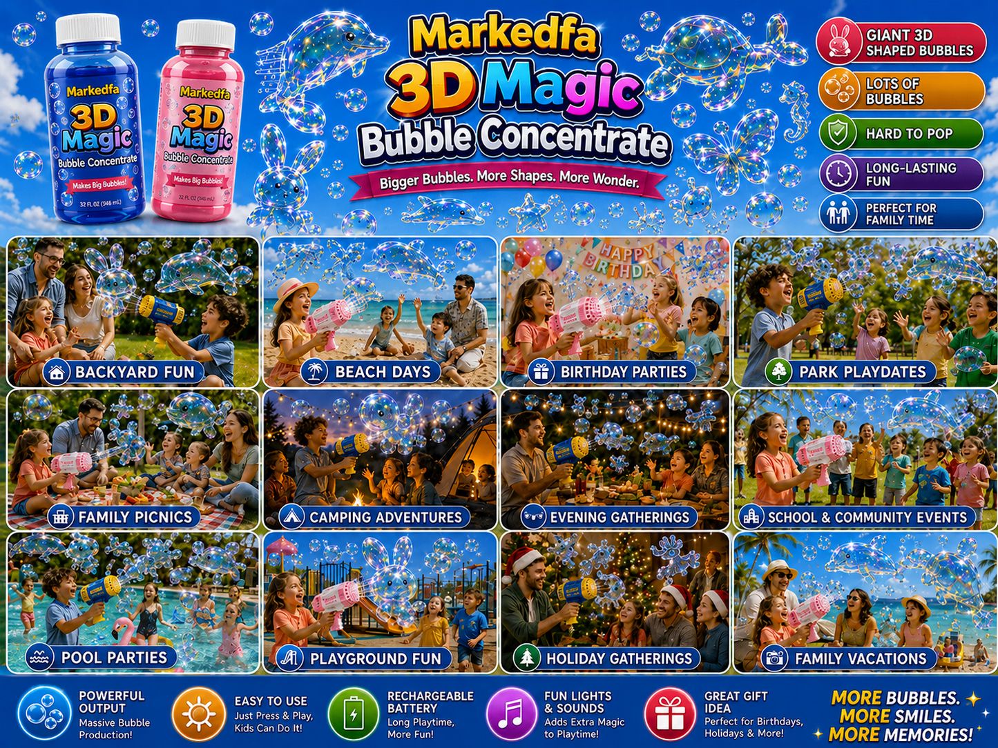 Markedfa® Super Bubble Concentrate —— Animal & Ocean Fantasy Theme