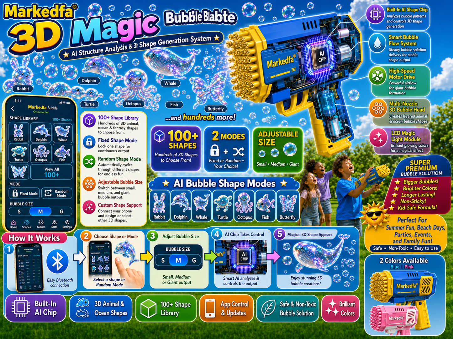 Markedfa® Super Bubble Concentrate —— Animal & Ocean Fantasy Theme