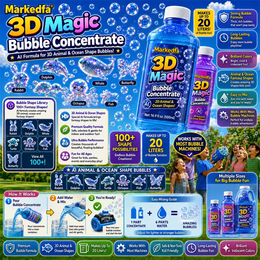 Markedfa® Super Bubble Concentrate —— Animal & Ocean Fantasy Theme