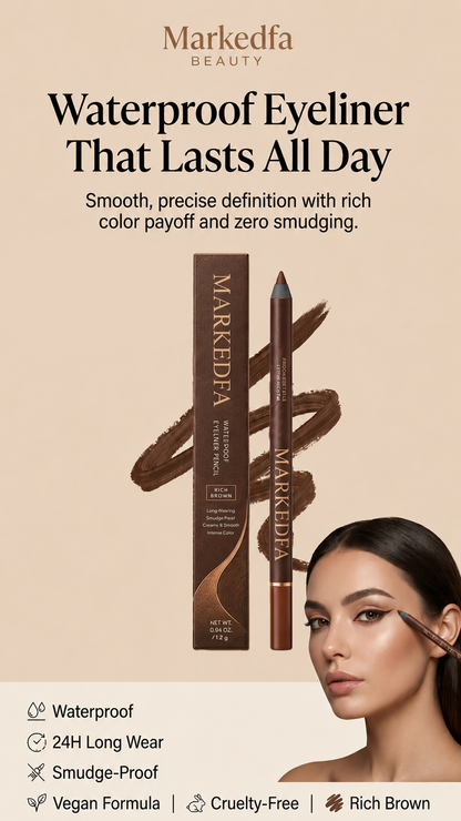 LAST DAY — BUY 1 GET 1 FREE  24-Hour Waterproof Eyeliner That Won't Smudge, Fade, or Budge  Create Bold, Precise Lines That Last All Day