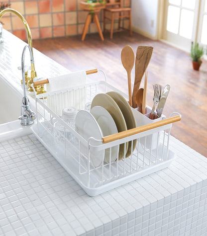 Steel and Wood Dish Drying Rack product image