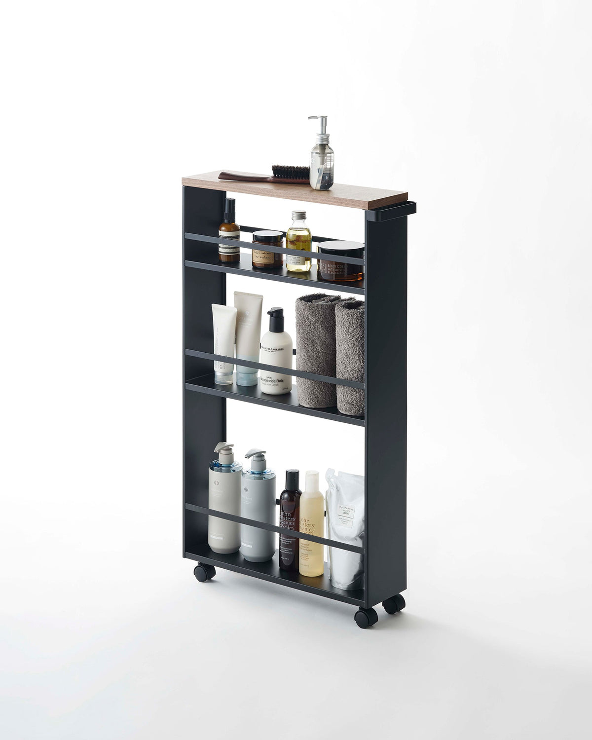 Slim Three-Tier Rolling Storage Cart product image
