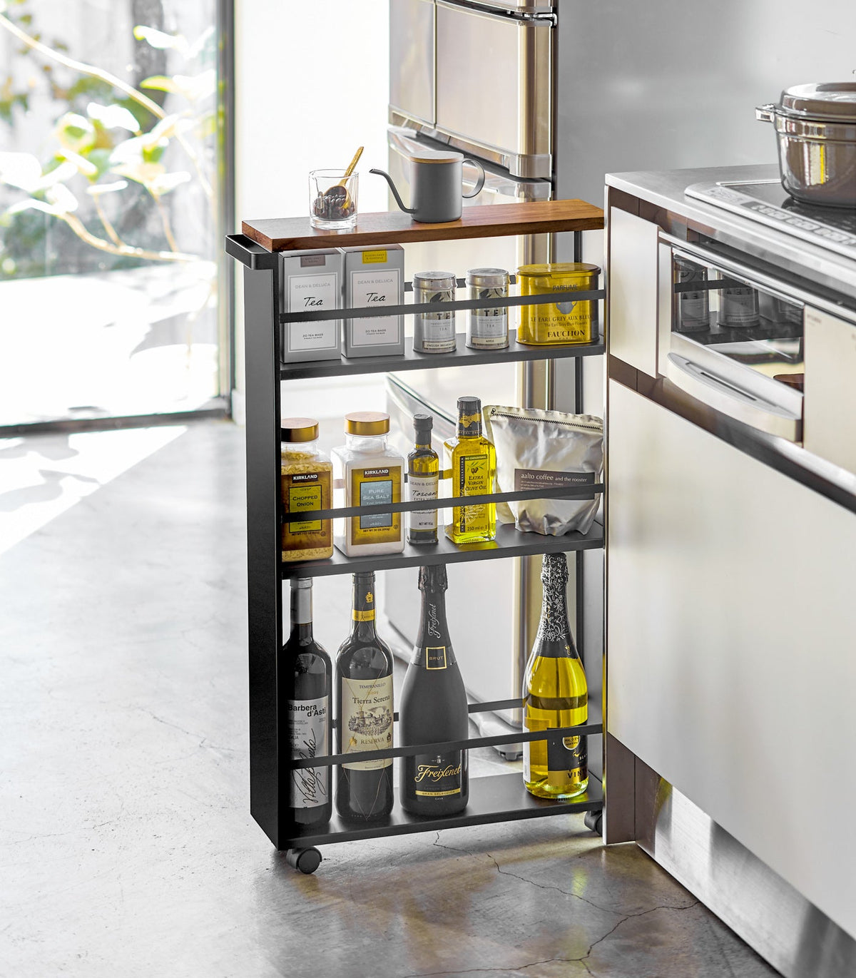 Slim Three-Tier Rolling Storage Cart product image