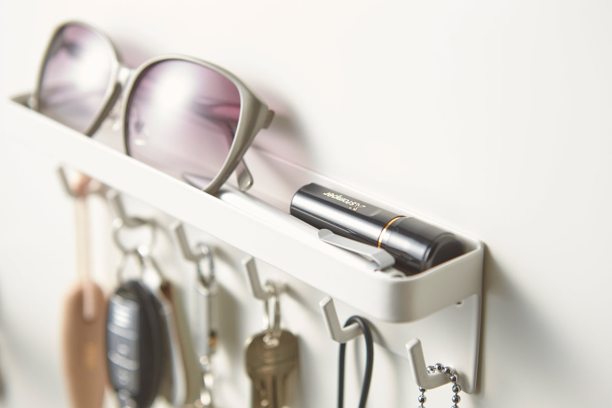 Magnetic Steel Key Rack with Shelf product image