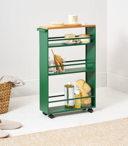 Slim Three-Tier Rolling Storage Cart product image
