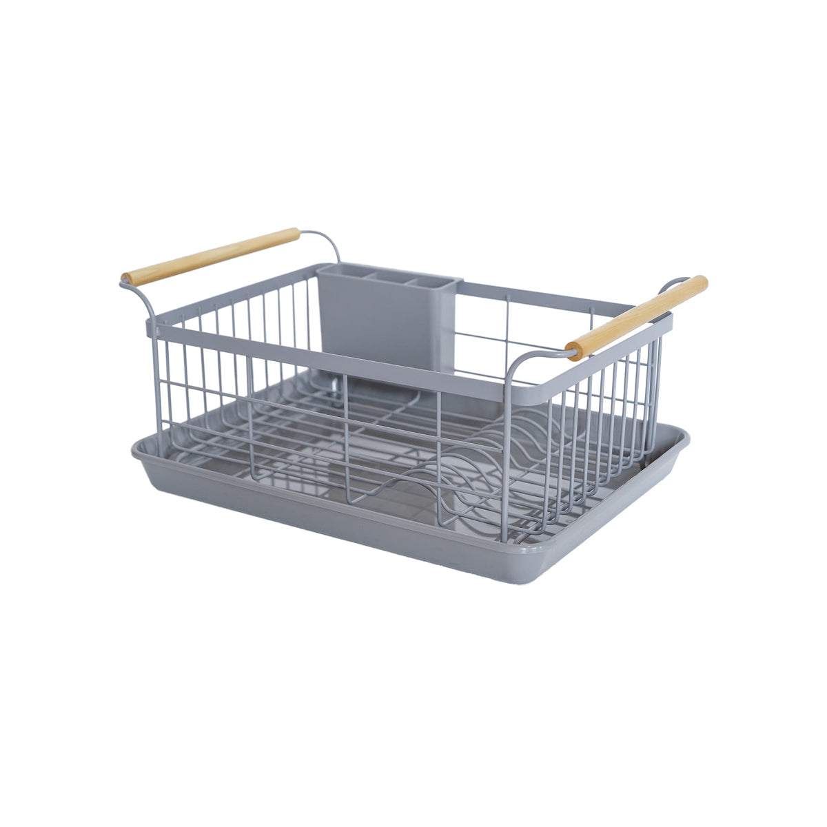 Steel and Wood Dish Drying Rack product image
