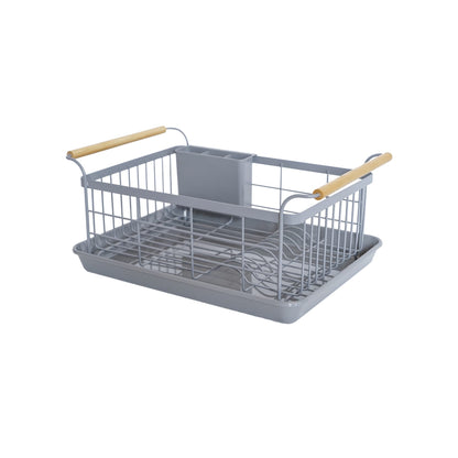 Steel and Wood Dish Drying Rack product image