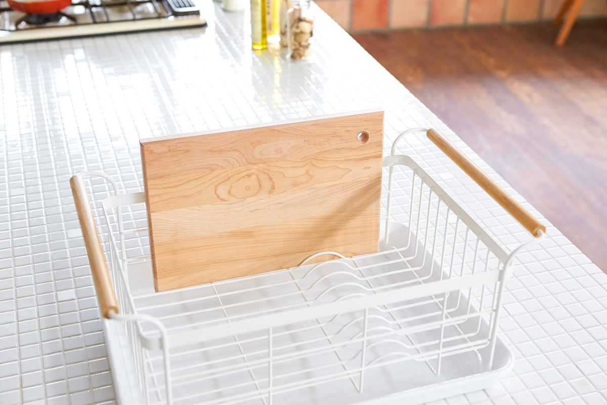 Steel and Wood Dish Drying Rack product image