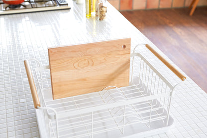 Steel and Wood Dish Drying Rack product image