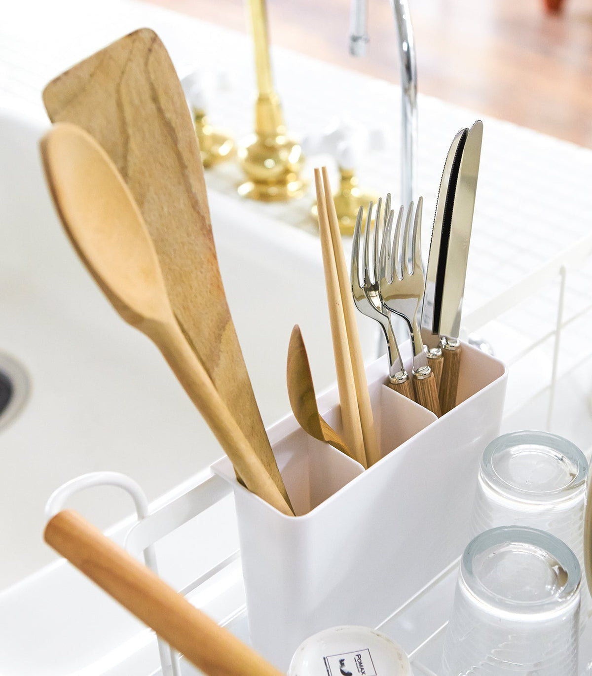 Steel and Wood Dish Drying Rack product image