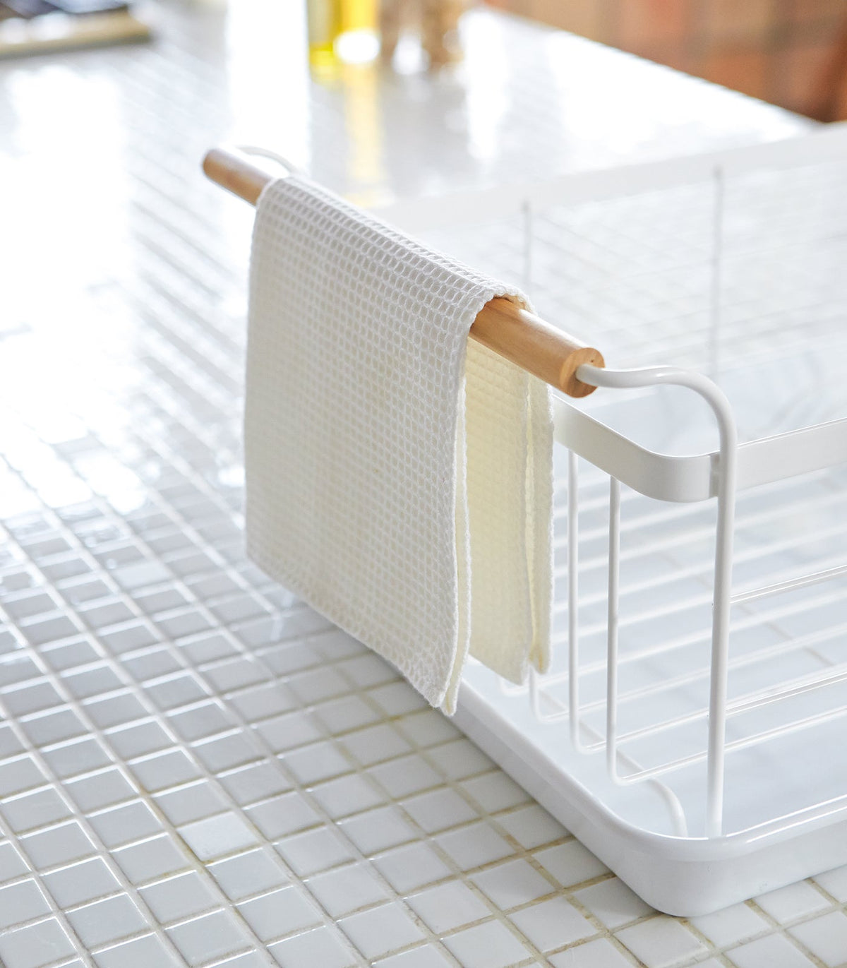 Steel and Wood Dish Drying Rack product image