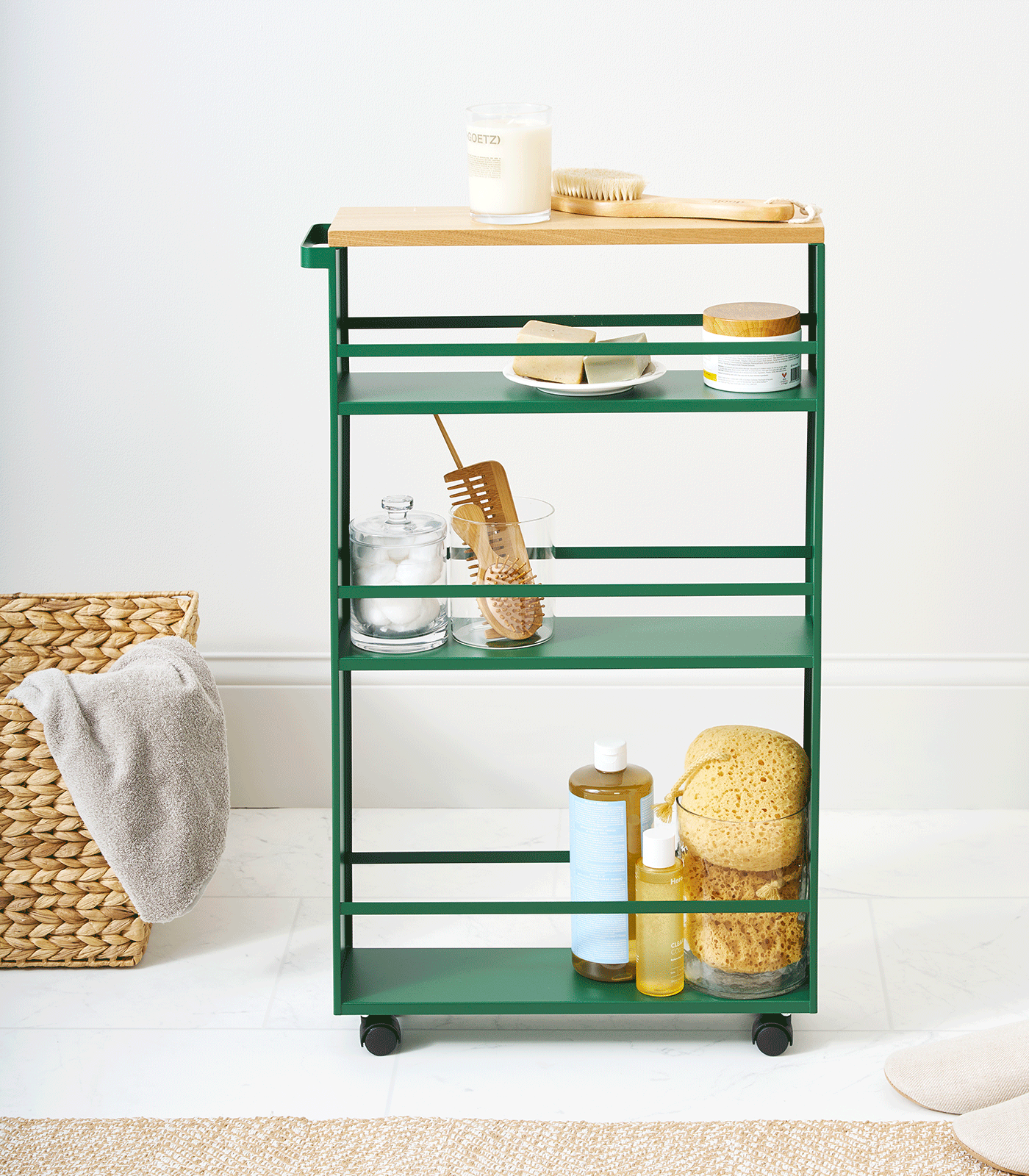 Slim Three-Tier Rolling Storage Cart product image
