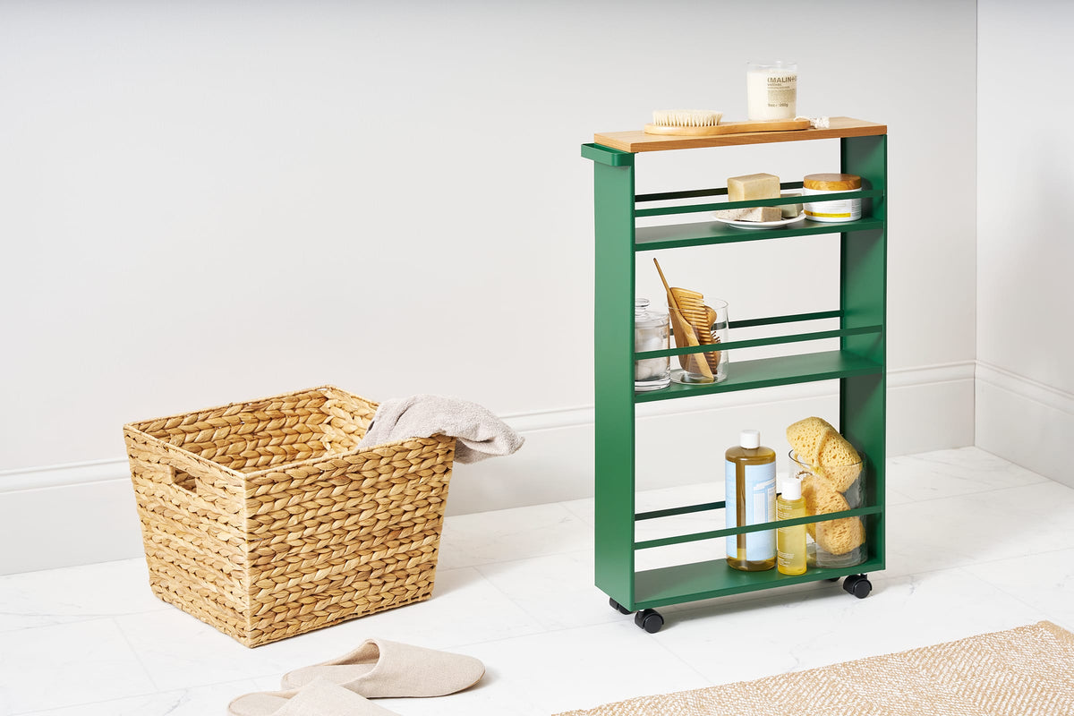 Slim Three-Tier Rolling Storage Cart product image