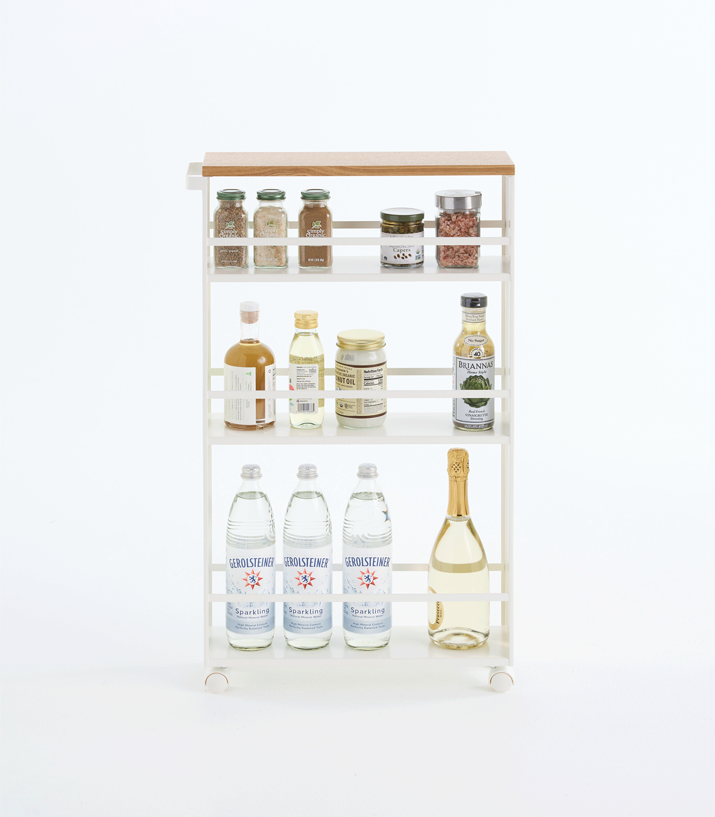 Slim Three-Tier Rolling Storage Cart product image